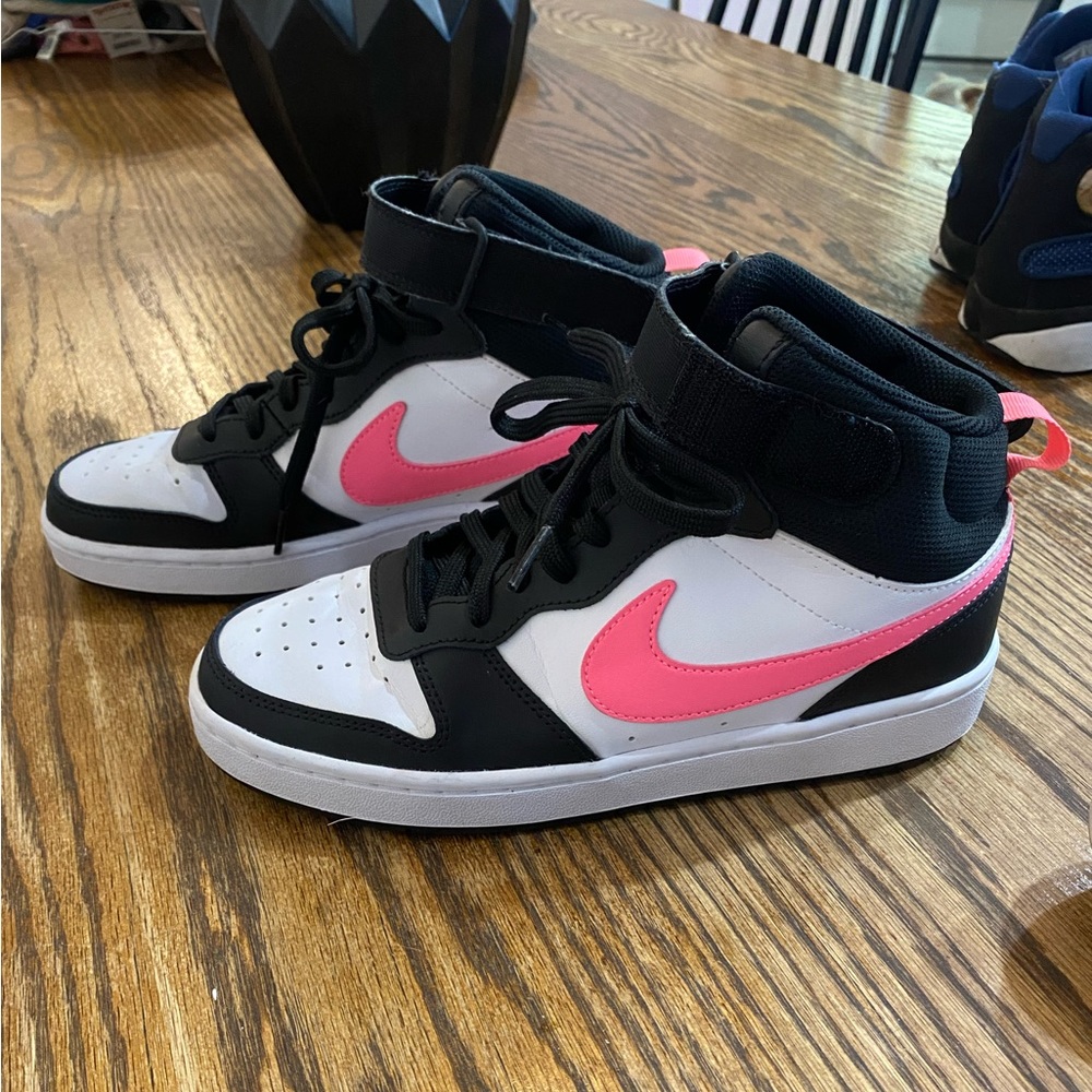 Pink Black and White Nikes